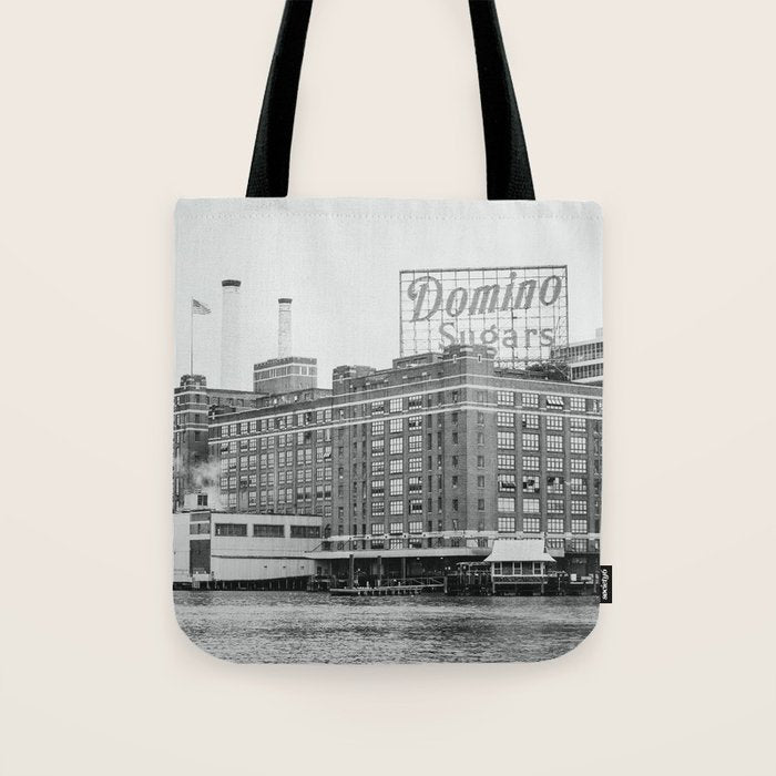 Domino Sugars Black and White Baltimore Print Tote Bag Gallery Image 1