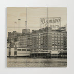 Domino Sugars Black and White Baltimore Print Wood Wall Art Gallery Image 1