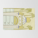 temple of peace swamis encinitas california // retro surf art by surfy birdy Rug Gallery Image 2