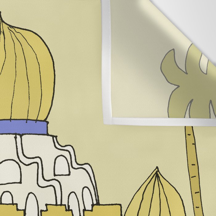 temple of peace swamis encinitas california // retro surf art by surfy birdy Wall Tapestry Gallery Image 3
