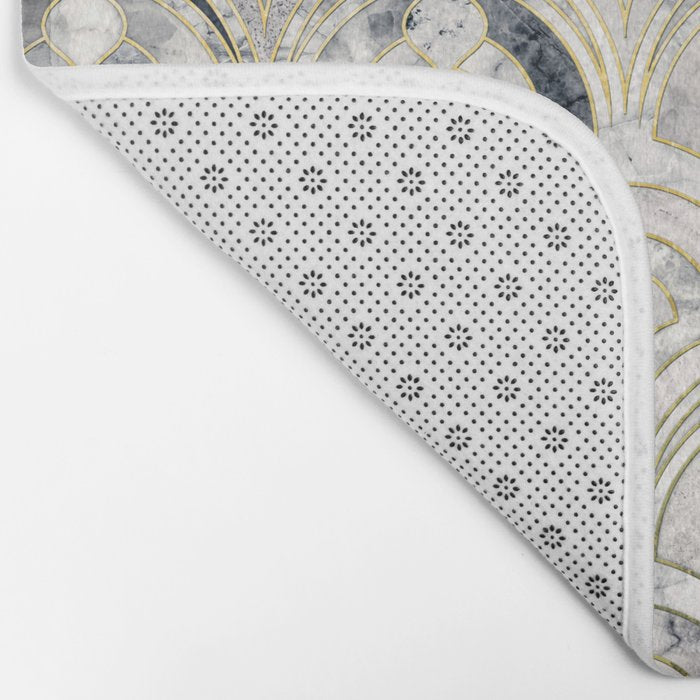 Monochrome Art Deco Marble Tiles Bath Mat Gallery Image 2