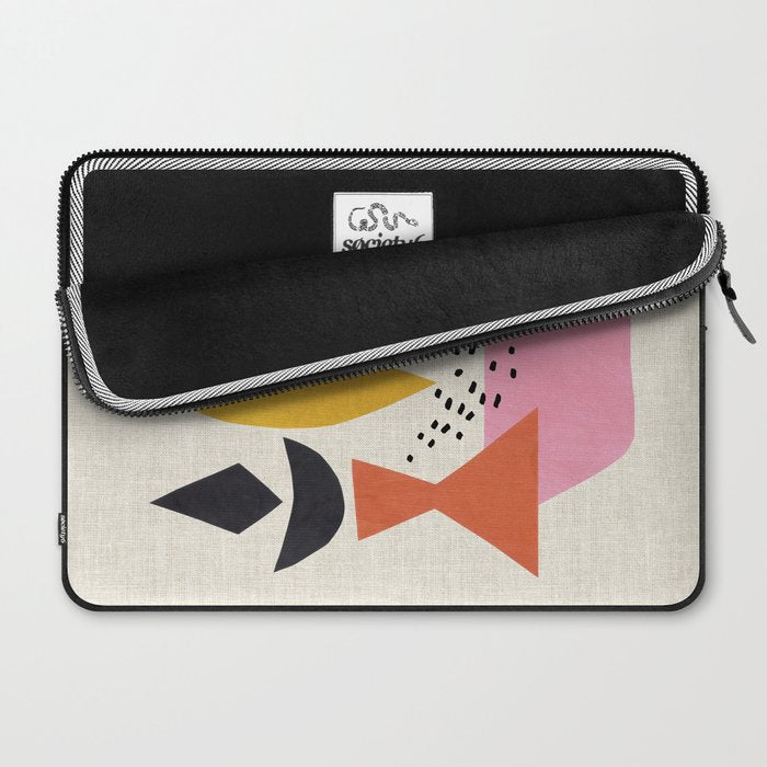 Yellow And Green Shards Laptop Sleeve Gallery Image 2