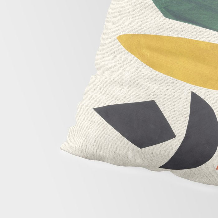 Yellow And Green Shards Pillow Sham Gallery Image 4