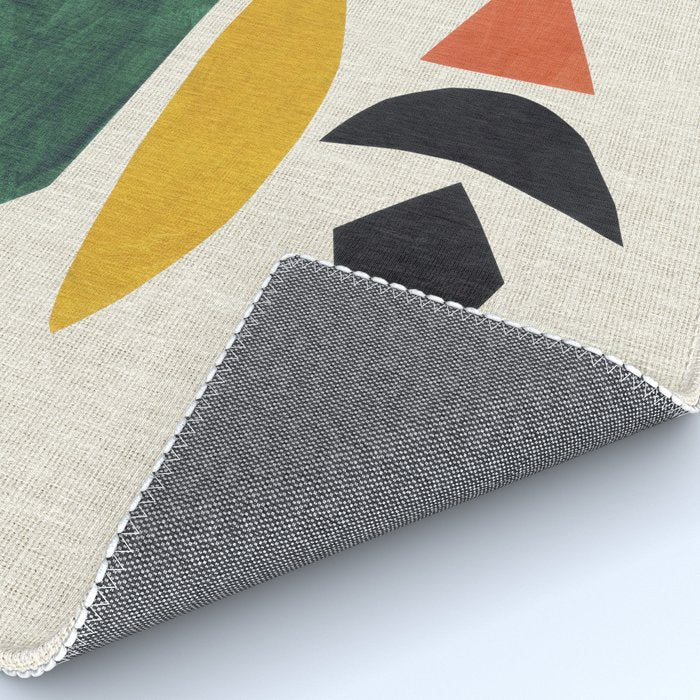 Yellow And Green Shards Rug Gallery Image 4