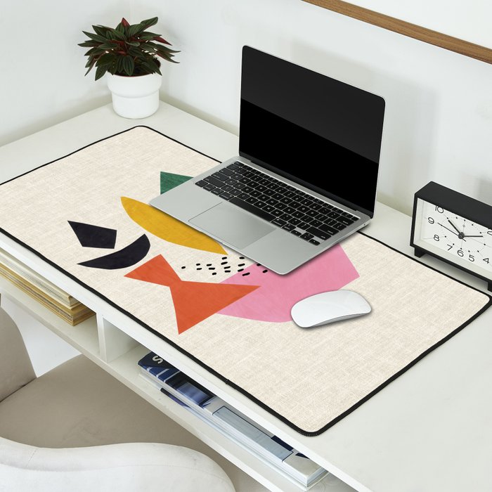 Yellow And Green Shards Desk Mat Gallery Image 2