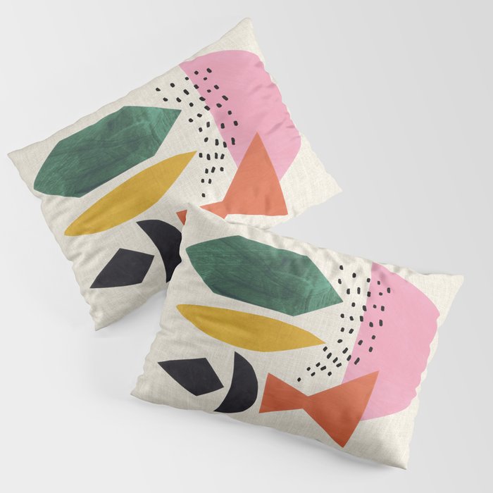 Yellow And Green Shards Pillow Sham Gallery Image 3