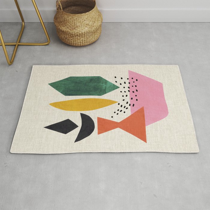 Yellow And Green Shards Rug Gallery Image 1