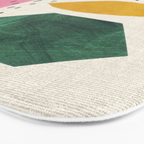 Yellow And Green Shards Bath Mat Gallery Image 3