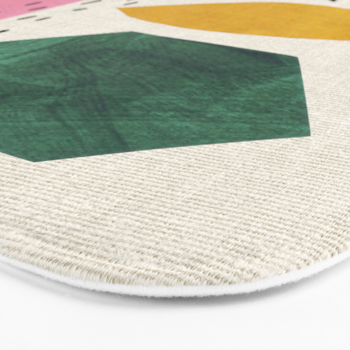 Yellow And Green Shards Bath Mat Gallery Image 3