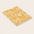 Gothic Halloween Damask - marigold and cream  Notebook Gallery Image 3