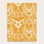 Gothic Halloween Damask - marigold and cream  Notebook Gallery Image 4