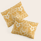 Gothic Halloween Damask - marigold and cream  Pillow Sham Gallery Image 3