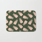 Dancing Pinecones in Forest Green & Pink Bath Mat Gallery Image 1