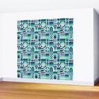 Geometric Tapestry - Aqua Wall Mural Gallery Image 2