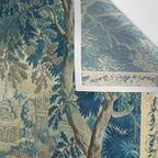 Antique 18th Century Flemish Verdure Green Bird Garden Landscape Tapestry Wall Tapestry Gallery Image 3