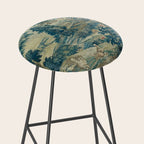 Antique 18th Century Flemish Verdure Green Bird Garden Landscape Tapestry Stool Gallery Image 2