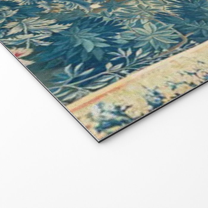 Antique 18th Century Flemish Verdure Green Bird Garden Landscape Tapestry Welcome Mat Gallery Image 2