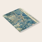 Antique 18th Century Flemish Verdure Green Bird Garden Landscape Tapestry Notebook Gallery Image 2