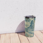 Antique 18th Century Flemish Verdure Green Bird Garden Landscape Tapestry Travel Mug Gallery Image 4