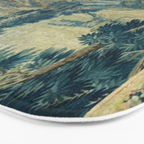 Antique 18th Century Flemish Verdure Green Bird Garden Landscape Tapestry Bath Mat Gallery Image 3