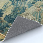 Antique 18th Century Flemish Verdure Green Bird Garden Landscape Tapestry Rug Gallery Image 4