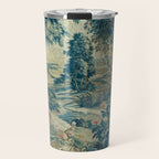 Antique 18th Century Flemish Verdure Green Bird Garden Landscape Tapestry Travel Mug Gallery Image 1