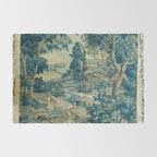 Antique 18th Century Flemish Verdure Green Bird Garden Landscape Tapestry Rug Gallery Image 2