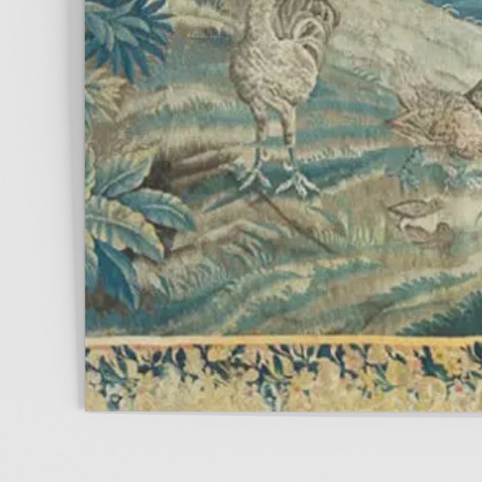 Antique 18th Century Flemish Verdure Green Bird Garden Landscape Tapestry Poster Gallery Image 3