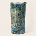 Antique 18th Century Flemish Verdure Green Bird Garden Landscape Tapestry Travel Mug Gallery Image 2