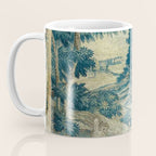 Antique 18th Century Flemish Verdure Green Bird Garden Landscape Tapestry Coffee Mug Gallery Image 3