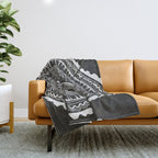 Growth Rings - 65 Years - Black Throw Blanket Gallery Image 1