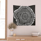 Growth Rings - 65 Years - Black Wall Tapestry Gallery Image 2