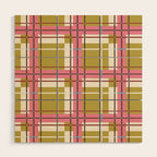 Bold Checked Design Wood Wall Art Gallery Image 1