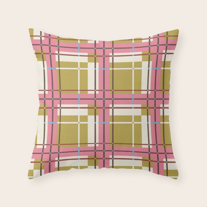 Bold Checked Design Throw Pillow Gallery Image 1