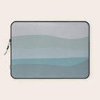 Calming Ocean Waves in Soft Dusty Pastels Laptop Sleeve Gallery Image 1