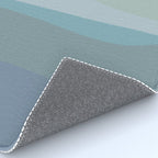 Calming Ocean Waves in Soft Dusty Pastels Rug Gallery Image 4
