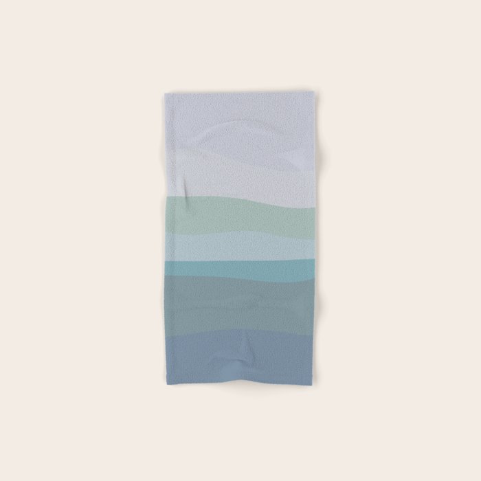 Calming Ocean Waves in Soft Dusty Pastels Towels Gallery Image 1