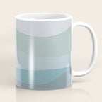 Calming Ocean Waves in Soft Dusty Pastels Coffee Mug Gallery Image 1