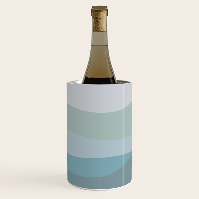 Calming Ocean Waves in Soft Dusty Pastels Wine Chiller Gallery Image 3