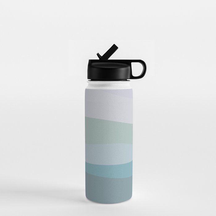 Calming Ocean Waves in Soft Dusty Pastels Water Bottle Gallery Image 1
