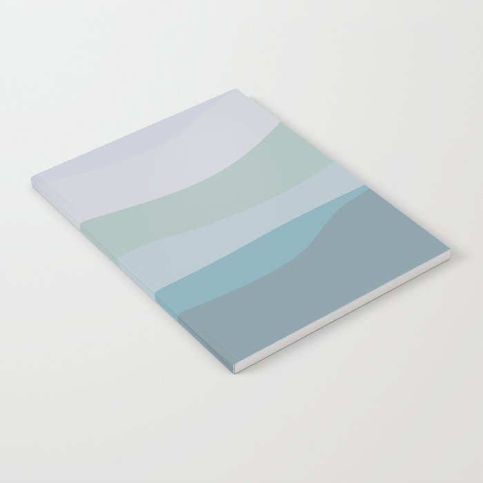 Calming Ocean Waves in Soft Dusty Pastels Notebook Gallery Image 1