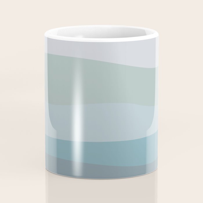 Calming Ocean Waves in Soft Dusty Pastels Coffee Mug Gallery Image 4
