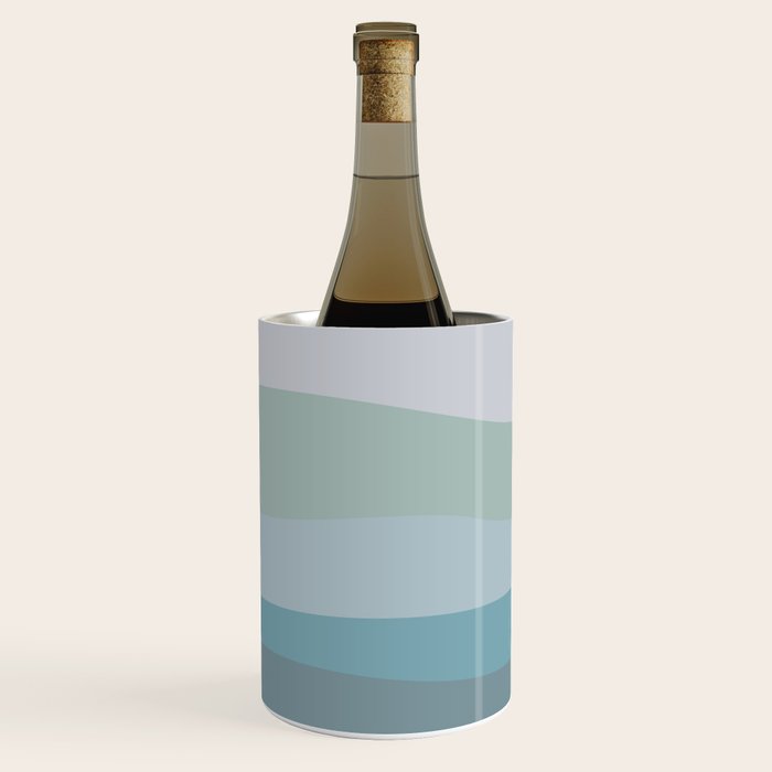 Calming Ocean Waves in Soft Dusty Pastels Wine Chiller Gallery Image 1