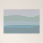 Calming Ocean Waves in Soft Dusty Pastels Welcome Mat Gallery Image 1