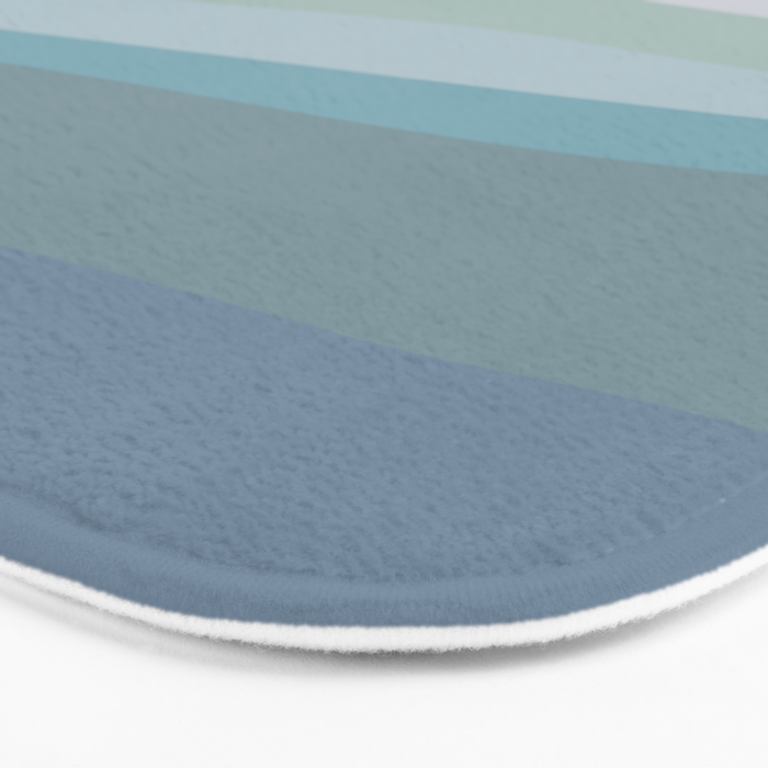 Calming Ocean Waves in Soft Dusty Pastels Bath Mat Gallery Image 3