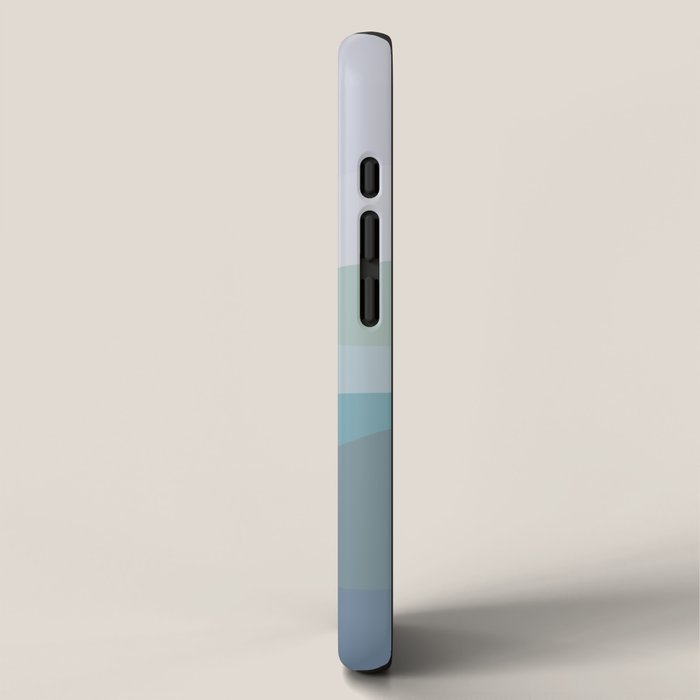 Calming Ocean Waves in Soft Dusty Pastels iPhone Case Gallery Image 2