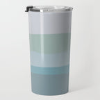 Calming Ocean Waves in Soft Dusty Pastels Travel Mug Gallery Image 3
