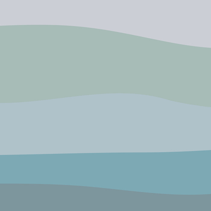 Calming Ocean Waves in Soft Dusty Pastels Coffee Mug Gallery Image 2