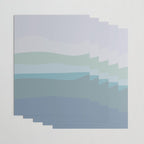 Calming Ocean Waves in Soft Dusty Pastels Wrapping Paper Gallery Image 3