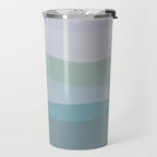 Calming Ocean Waves in Soft Dusty Pastels Travel Mug Gallery Image 2